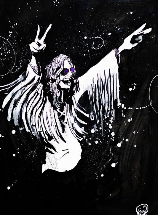 Ozzy Hand embellished print